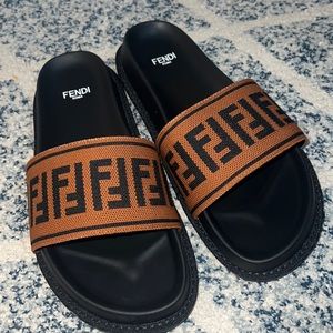 Black and Tan Sandals